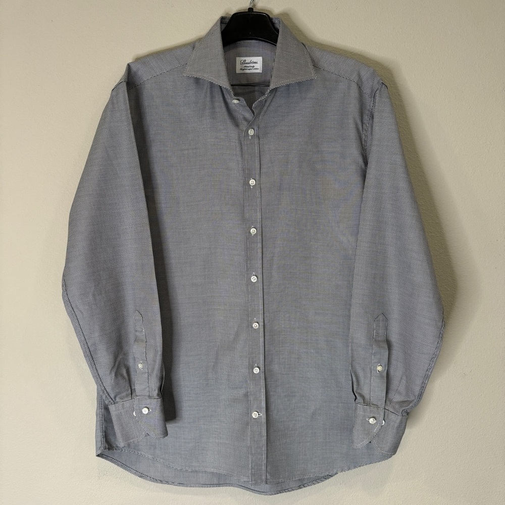 Stenströms Fitted Body Gray Twill Shirt Men’s 16.5 42 - Picture 1 of 8